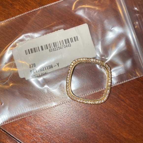 SUZY LEVIANE 14K Yellow Gold Plated Sterling Silver Square Stackable Eternity - Picture 13 of 15